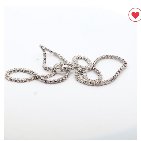 14KWG 3CT DIAMOND TENNIS NECKLACE - Picture 4 of 4